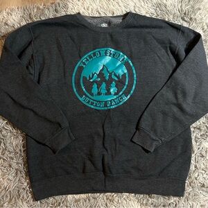 Athletic Works Black Crewneck Sweatshirt with Teal Logo